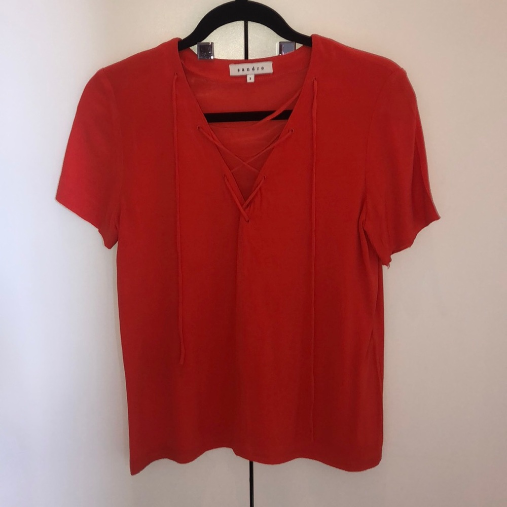 Bright orange sandro top